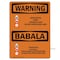 Signmission OSHA Warning Sign, 7" H, Rigid Plastic, Renovation Work Contains Lead, Landscape, WS-P-L-12803 OS-WS-P-710-L-12803 - alternate 1
